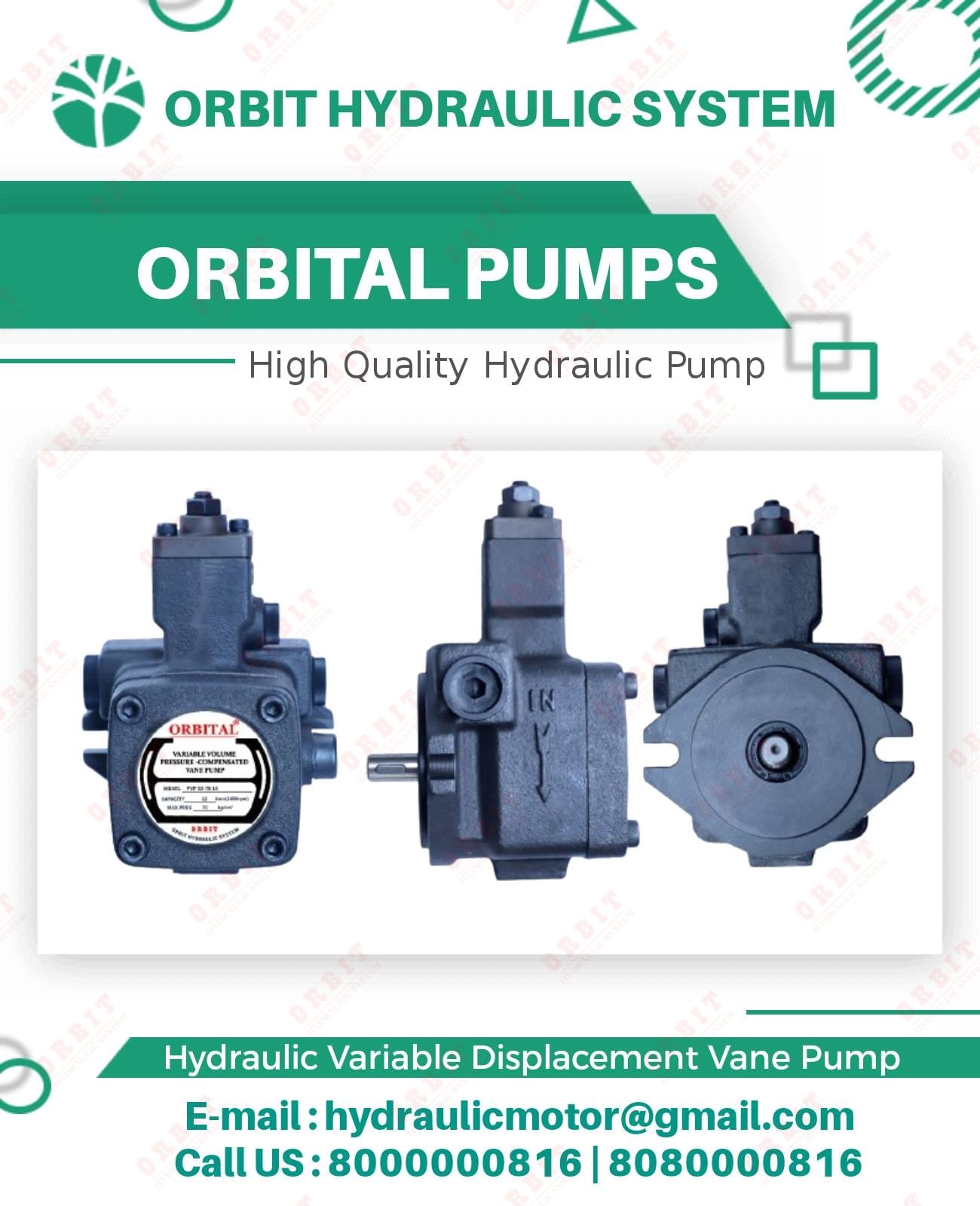 PVF PVDF VP5F Anson Make Hydraulic Pump Manufacturers in India PVF-12-35-10S Anson Hydraulic Variable Vane Pump